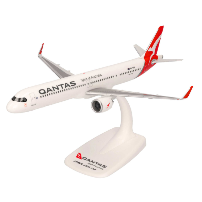 Herpa Snap-Fit Flugzeugmodell Qantas Airbus A321XLR (1:200)